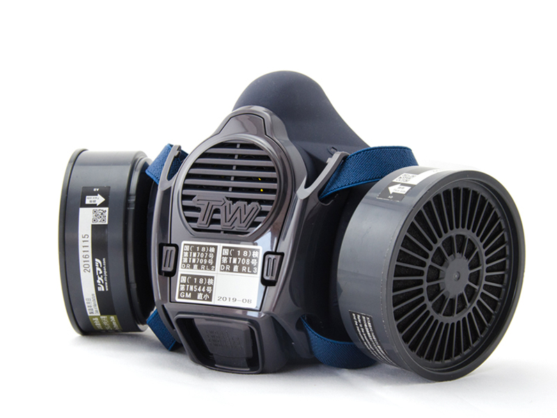 日本進(jìn)口重松制作所TW08S防塵防毒面具手辦模型噴漆礦井電焊傳聲(圖1)